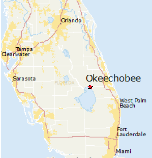 Okeechobee, Florida map Gracious Tiny House Park