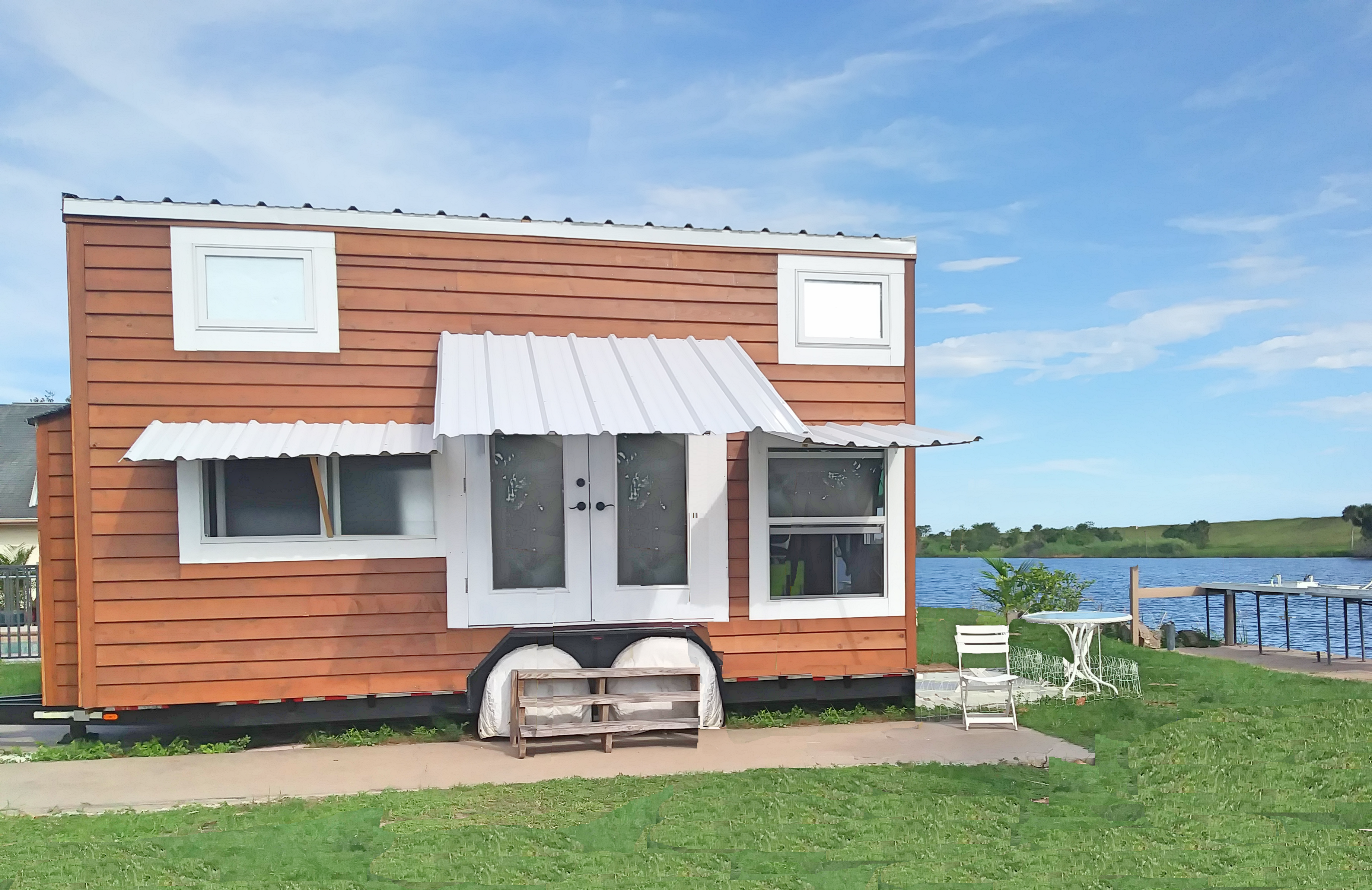 Take Me Home Tiny House on waterfront RV spot on Lake Okeechobee